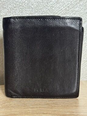 Furla Men’s Black Leather Bifold Wallet